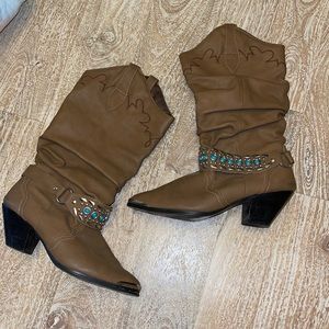 Smokey Mountain Ankle Chain Cowboy Boots